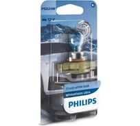 Автолампа PHILIPS PSX24W, PG20/7, WhiteVision ultra 3300 K, 12 В 12276WVUB1