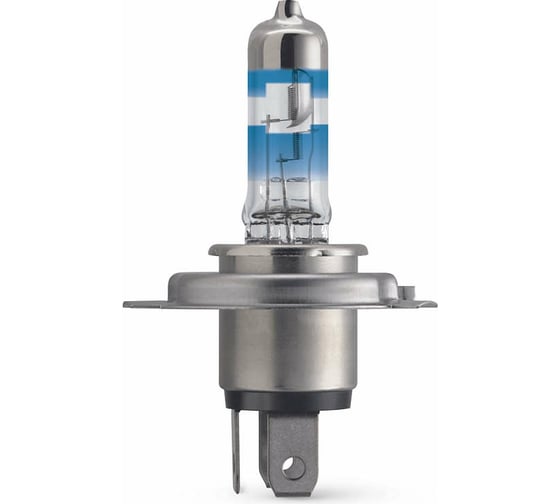 Автолампа PHILIPS H4, 60/55 Вт, P43t-38+200%, Racing Vision GT200, 3600 К, 12 В 12342RGTB1