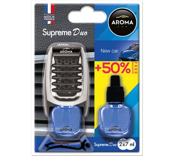 Ароматизатор воздуха Aroma Car Supreme Duo New Car 021459