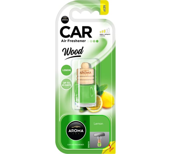 Ароматизатор воздуха Aroma Car Wood Лимон, 4.5 мл 021428 1