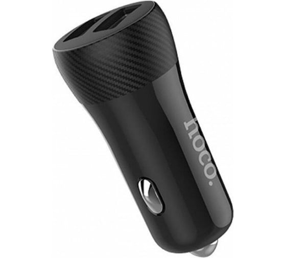 Автомобильная зарядка Hoco z21 два порта USB, 5 В, 2.4 A, черный 813757