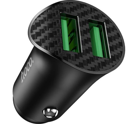 Автомобильная зарядка Hoco Z39 QC3.0, два порта USB, черный