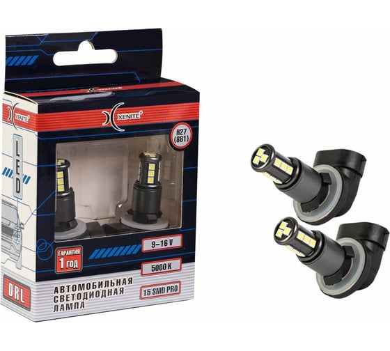 Автомобильная лампа XENITE H27(881)-15SMD PRO 5000K 12V, 2 шт. 1009606