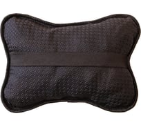 Подушки на подголовники A2DM (компл. 2 шт.) комбинированная гладкая черная/ велюр черно-белый ромб 105163