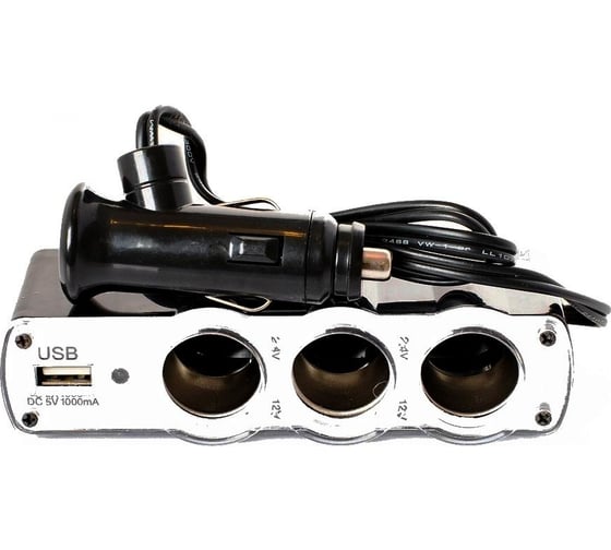 Разветвитель прикуривателя A2DM 031 3 выхода + USB, 12/24 В 160003