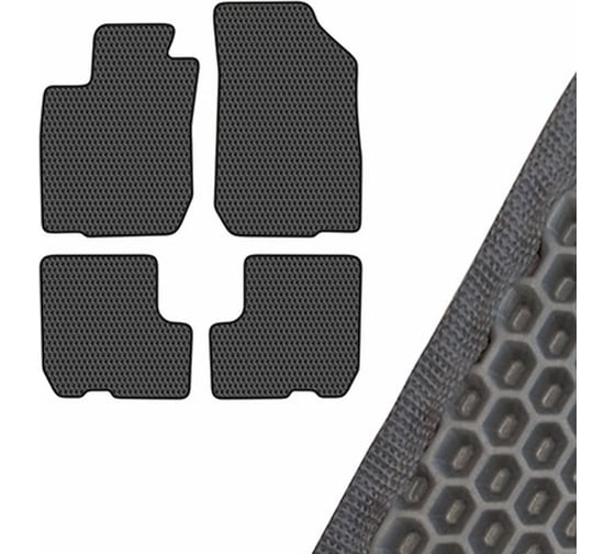 Коврик салона SKYWAY ВАЗ LADA LARGUS 2012- 3 ряд. левый руль EVA Черный S01705534 1