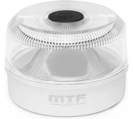 Фонарь аварийный автономный светодиодный MTF Light HELP SIGNAL янтарный свет, белый корпус, с батареей, IP65, шт. F01AW