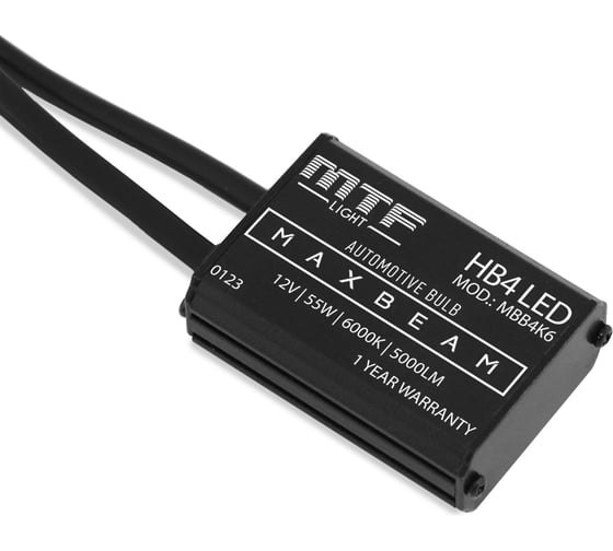 Светодиодная лампы MTF Light MaxBeam 2.0, HB4(9006), 12V, 55W, 5000lm, 6000K, кулер, комп. MBB4K6