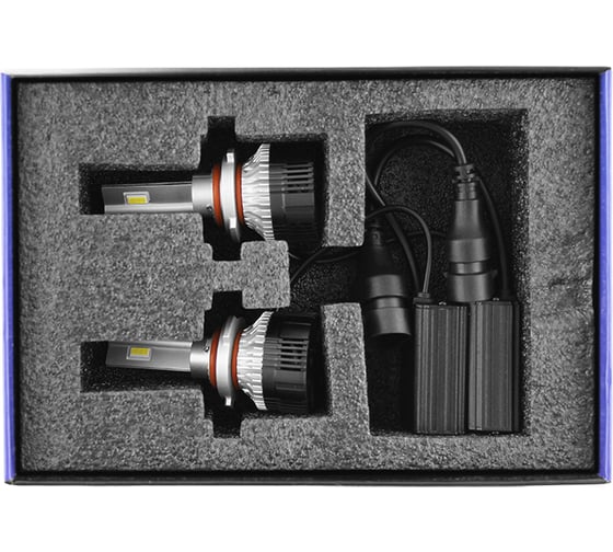 Светодиодная лампы MTF Light MaxBeam 2.0, HB4(9006), 12V, 55W, 5000lm, 6000K, кулер, комп. MBB4K6