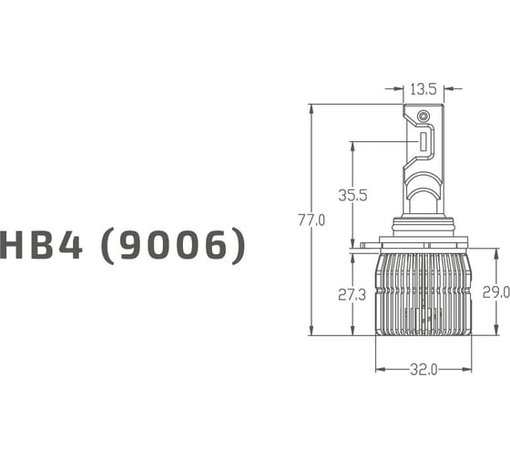 Светодиодная лампы MTF Light RETROFIT LED, HB4(9006), 30W, 2500lm, 3500K, кулер, комплект. RTB4K4