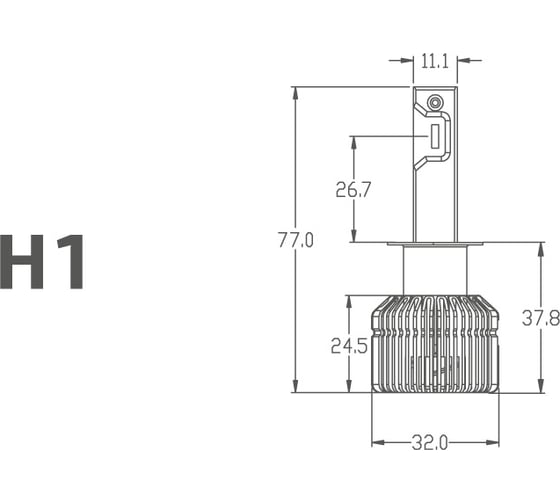 Светодиодная лампы MTF Light ALL SEASON LED, H1, 30W, 2500lm, 3000K, кулер, комплект. DV01K3