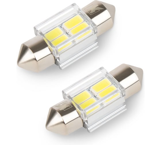 Светодиод KRAFT C5W (SV8,5) 10x31 12v (white) Pro (2 шт. Европодвес) KT 700262