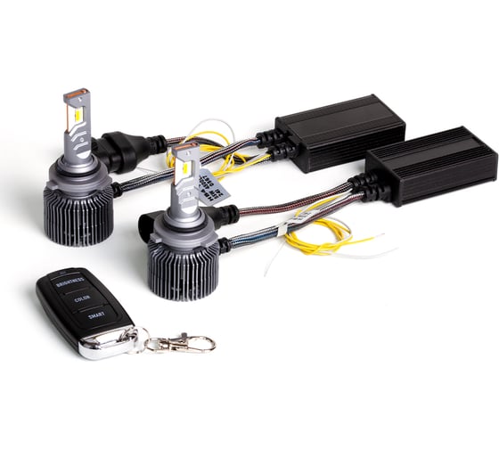 Светодиодные лампы MTF LIGHT DIGITAL LIGHTING НB4, 12V, 55W, 4500lm, 3000-7000K, управление со смартфона, аналоговое и пульт ДУ, к-кт. SMB4K5