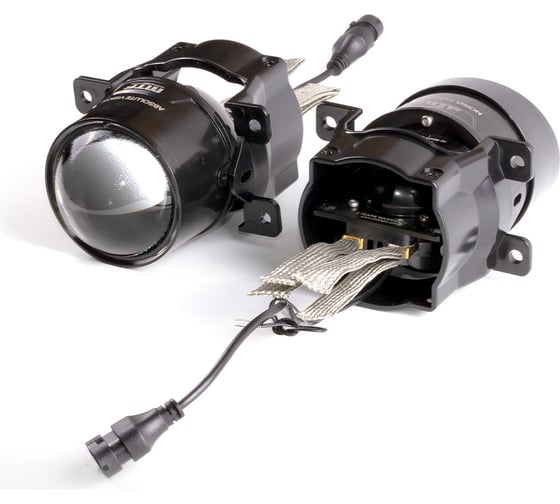 Светодиодные ПТФ линзы MTF Light ABSOLUTE VISION, 12В, птф/дал 32/44Вт, 5500К, универс 2шт. FL44K55F 1