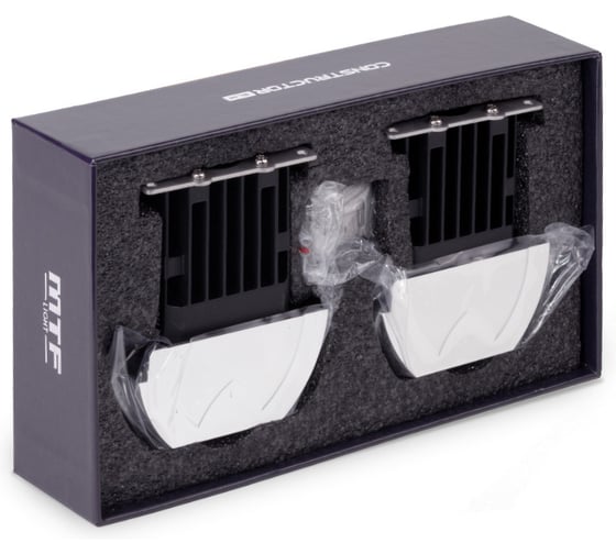 Светодиодные модули MTF Light ближнего света CONSTRUCTOR SLIM, 12В, 20ВТ, 6000К, 1, с масками, к-т. CS20LB2