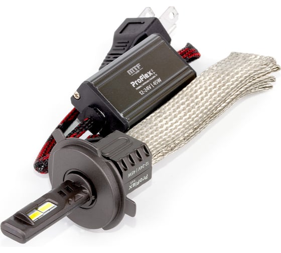 Светодиодные лампы MTF LIGHT ProFLEX MAX H4/H19, 6000K, 4500lm, 12-24V, 45W, NO FAN, 2шт., компл. PX04K5