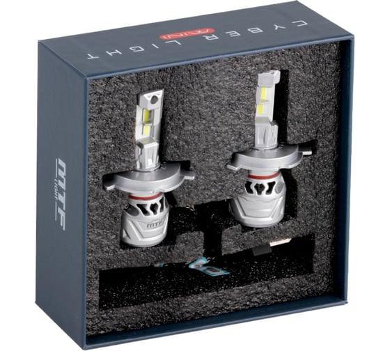 Светодиодные лампы MTF LIGHTMTF Light серия CYBER LIGHT MINI H4/19, 12V, 45W, 3750LM, 6000K, кулер, к-т. CM04K6