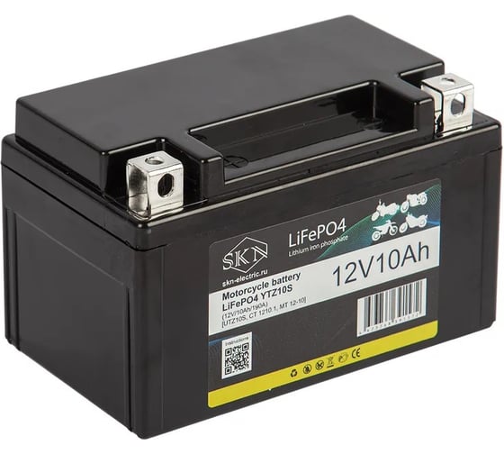 Аккумулятор для мототехники SKN LiFePO4 YTZ10S (12V/10Ah/190A) [UTZ10S, CT 1210.1, MT 12-10] 025256 1
