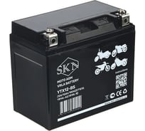 Аккумулятор стартерный для мототехники SKN YTX12-BS (12V/12Ah/180A) [CT 1212, YB14L-A2, YB10L-B] 025272