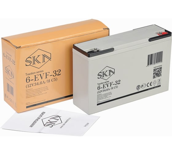 Тяговый аккумулятор SKN 6-EVF-32 (12V34.6A/H C5) 025388