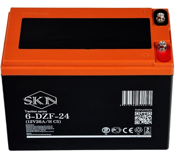Тяговый аккумулятор SKN 6-DZF-24 (12V26A/H C5) 025385