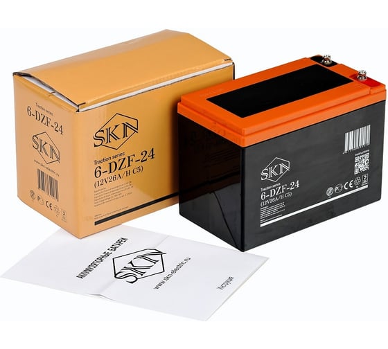 Тяговый аккумулятор SKN 6-DZF-24 (12V26A/H C5) 025385