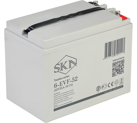 Тяговый аккумулятор SKN 6-EVF-52 (12V55A/H C5) 025390