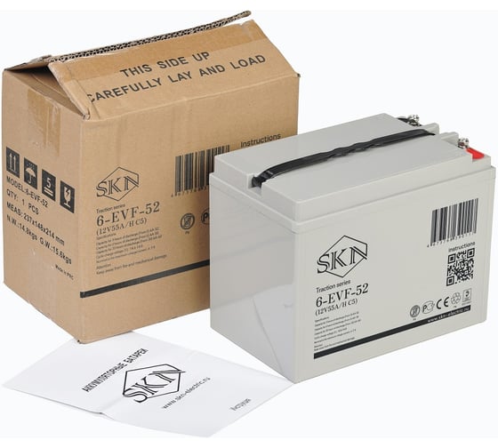Тяговый аккумулятор SKN 6-EVF-52 (12V55A/H C5) 025390