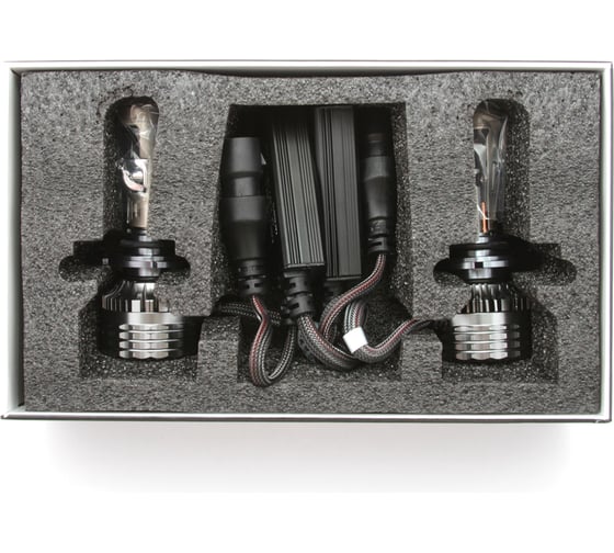 Светодиодные линзы MTF Light серии MicroLENS HB4(9006), 12/24V, 55W, 6000K, 4000LM, к-т. MCB4K5