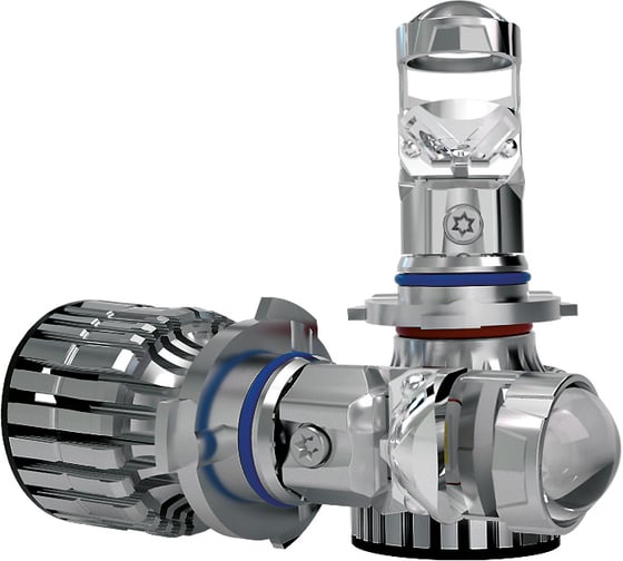 Светодиодные линзы MTF Light серии MiniLENS HB4(9006), 12/24V, 55W, 6000K, 4000LM, 2шт MLB4K6