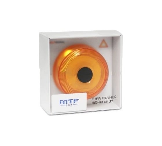Фонарь аварийный автономный светодиодный MTF Light серия HELP SIGNAL янтарный свет, желтый корпус, с батареей, IP65, шт F01AA