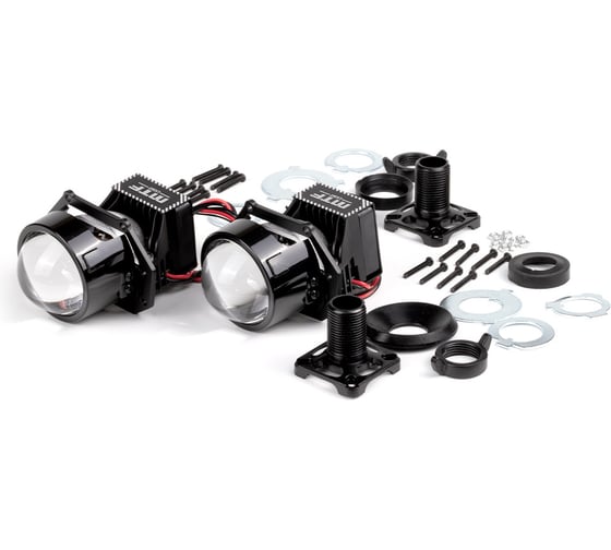 Светодиодные модули ближнего/дальнего света MTF Light серия WIDE BEAM mini, 12В, 55/59Вт, 5500К, 2, 2шт WM59R