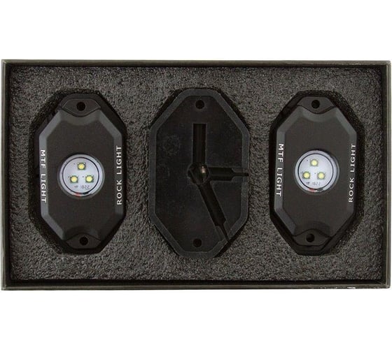 Светодиодная подсветка MTF Light серия Rock Light, 9-30V, 3W, IP67, 350lm, красный свет, компл. 2шт RL4R