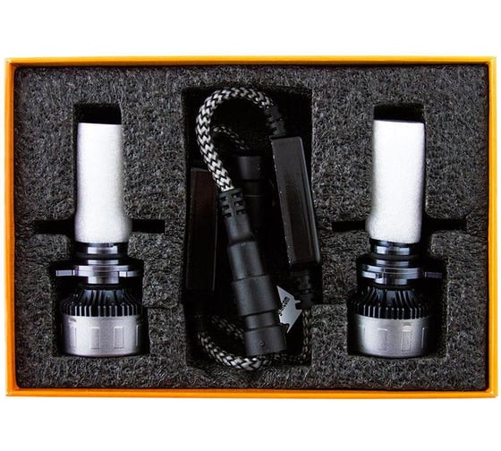 Светодиодные лампы MTF Light серия CYBER LIGHT, HIR2(9012), 12V, 45W, 3750lm, 6000K, кулер, комплект DPH2K6
