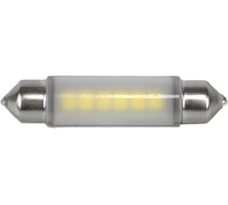 Светодиодная лампа софитная MTF Light 12В, 1Вт, 41мм, C10W (10.5x41/SV8.5), 6000K(белый свет), 2шт T41M5PT