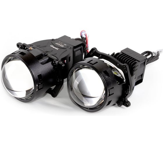 Светодиодные модули ближнего/дальнего света MTF Light WideBeam, линзованные, бескорпусные, 12В, 53/65Вт, 6000К, 3 дюйма, компл. 2шт HL65K60