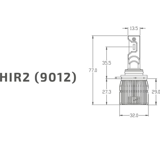 Светодиодные лампы MTF Light серия ALL SEASON LED, HIR2(9012), 30W, 2500lm, 3000K, кулер, комплект DVH2K3