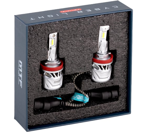 Светодиодные лампы MTF Light серия CYBER LIGHT MINI HB3(9005), 12V, 45W, 3750LM, 6000K, кулер, к-т CMB3K6