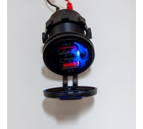 Разъем Usb в авто врезной Pro Legend 12V-24V 2 USB QC3.0 + PD(Type-C) + (вкл/выкл) PL9396