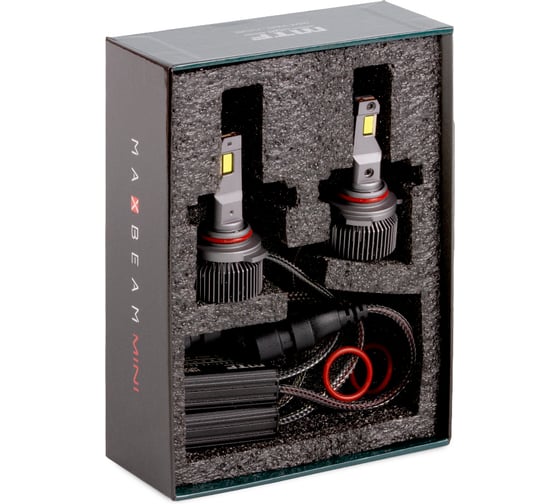 Светодиодные лампы MTF Light серия MaxBeam Mini, HB3(9005), 12V, 45W, 4500lm, 6000K, кулер, к-кт MMB3K6