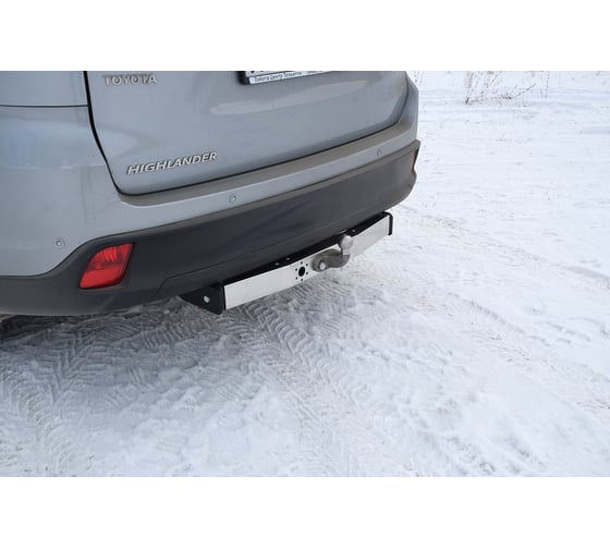 Тягово-сцепное устройство тип F с нержавеющей накладкой TOYOTA Highlander 2013-2020 PT Group THL991101