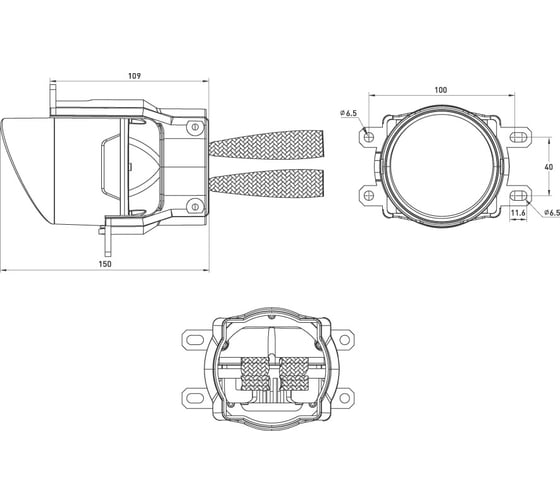 Светодиодные ПТФ линзы MTF Light серия ABSOLUTE VISION, 12В, птф/дал 32/44Вт, 5500К, ТОЙОТА/ЛЕКСУС, 2шт FL44K55T