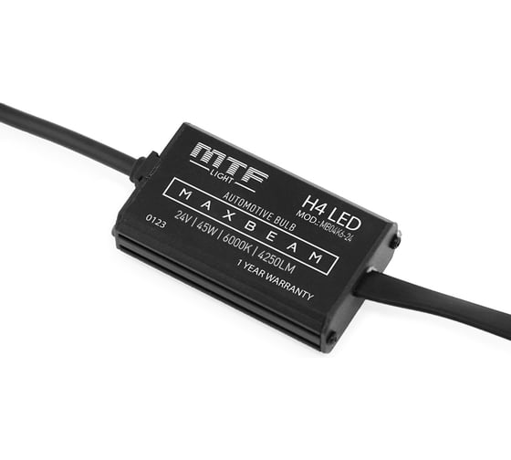 Светодиодные лампы MTF Light серия MAX BEAM, H4, 24V, 45W, 4250lm, 6000K, кулер, комплект MB04K6-24