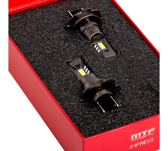 Светодиодные лампы MTF Light серия IMPRESS, H7, 12V, 21W, 2100LM, 6000K,(размер штатн. лампы), к-кт HT07K6