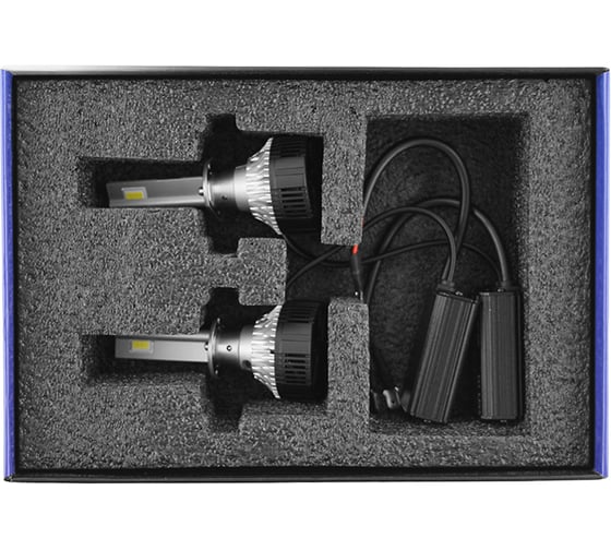 Светодиодные лампы MTF Light серия MaxBeam 2.0, H1, 12V, 55W, 5000lm, 6000K, кулер, комплект MB01K6