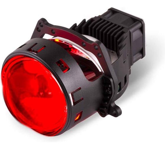 Светодиодные модули ближнего/дальнего света MTF Light WideBeam + RED DEVIL EYES, линзованные, бескорпусные, 12В, 53/65Вт, 6000К, 3 дюйма, компл. 2шт HL65K60RD 1
