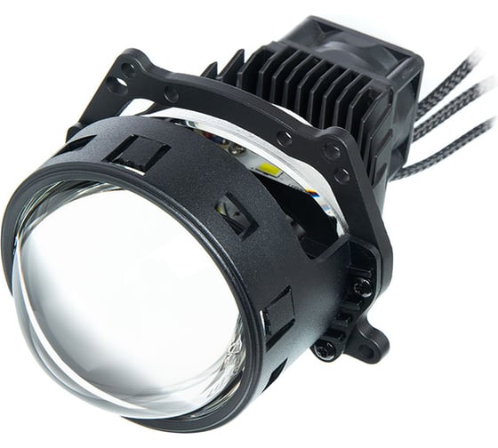 Светодиодные модули ближнего/дальнего света MTF Light WideBeam + RED DEVIL EYES, линзованные, бескорпусные, 12В, 53/65Вт, 6000К, 3 дюйма, компл. 2шт HL65K60RD