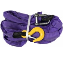 Трос буксировочный Надежный 4,5 т 5 м рывковый из полиамид. каната в чехле, крюк 0,75 т-скоба сумка Premium nр42631