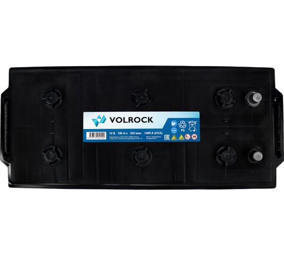 Аккумулятор VOLROCK (6СТ-190NR (О.П.) 1200А (513x223x217) конус) 4673770940102
