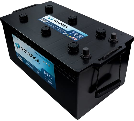 Аккумулятор VOLROCK (6СТ-225NR (О.П.) 1350А (513x273x230) конус) 4673770940126